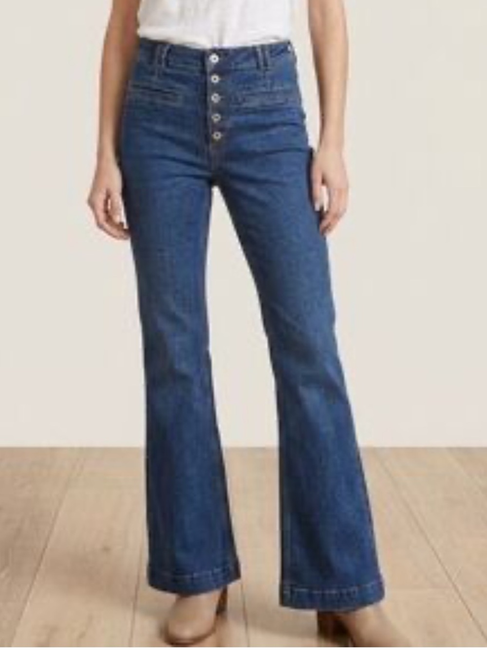 Pilcro Anthropologie High Rise Trouser Bootcut Jeans